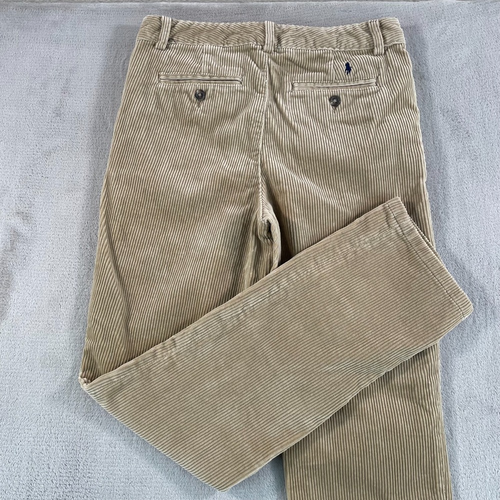 Polo Ralph Lauren Cord Corduroy Pants Trousers Women 28x29 (Tag 16) Beige Pony